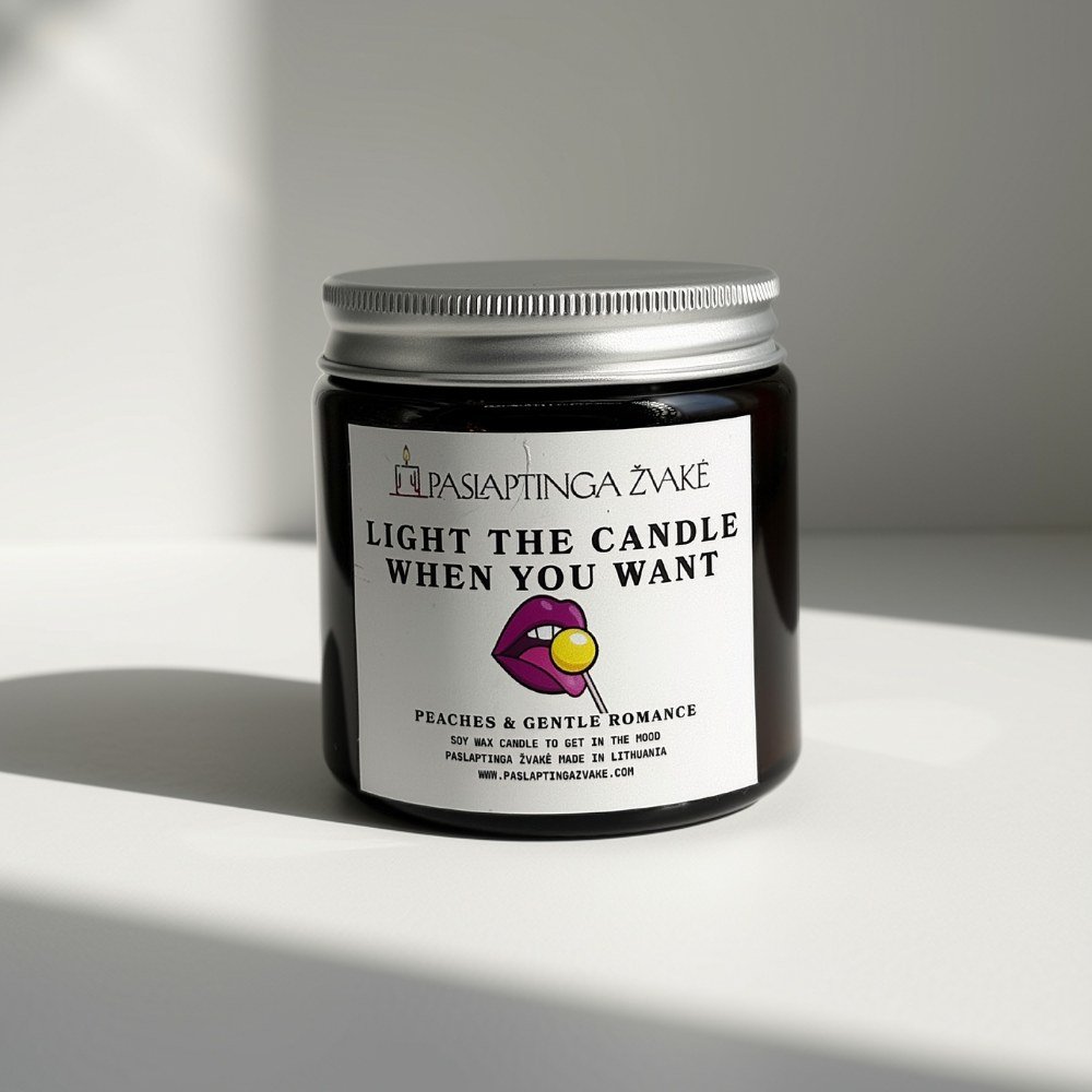 MOOD Scented Candle 120ml "Light the candle when you want a bl0wj0b" – optional custom text inside