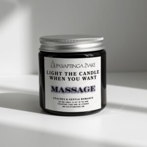 MOOD Scented Candle 120ml "Light the candle when you want a massage" – optional custom text inside