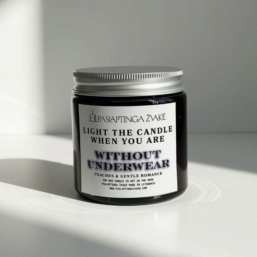 MOOD Scented Candle 120ml "Light the candle when you are without underwear" – optional custom text inside