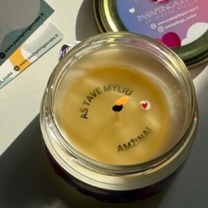 Alternative view of MOOD Scented Candle 120ml "Light the candle when you want $EX" – optional custom text inside