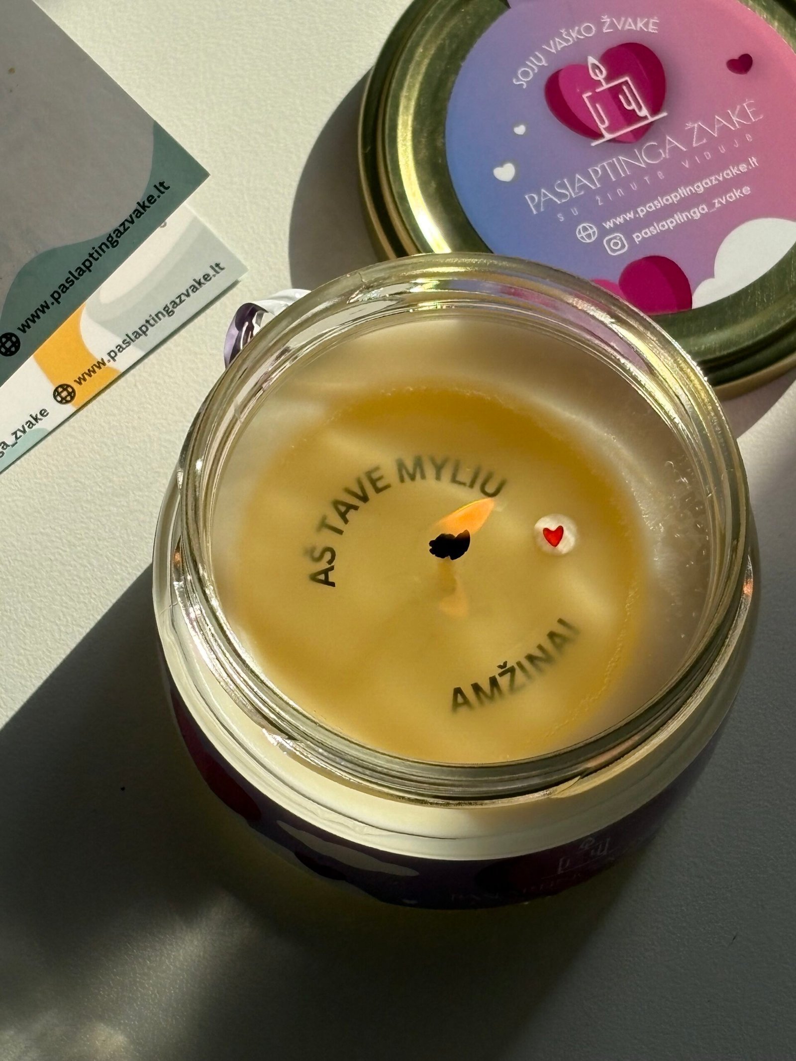 MOOD Scented Candle 120ml "Light the candle when you miss me" – optional custom text inside - Image 2